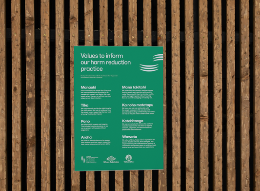 Harm reduction practice values poster - A3 (pre-order)